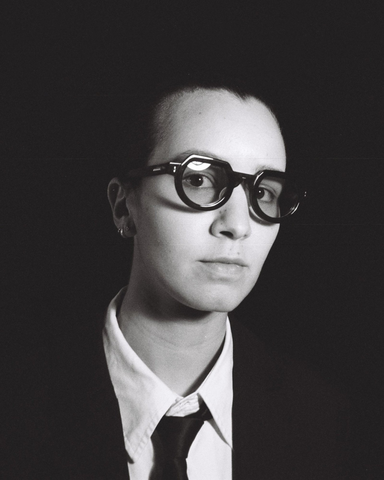 Mariana Matos black and white portrait.