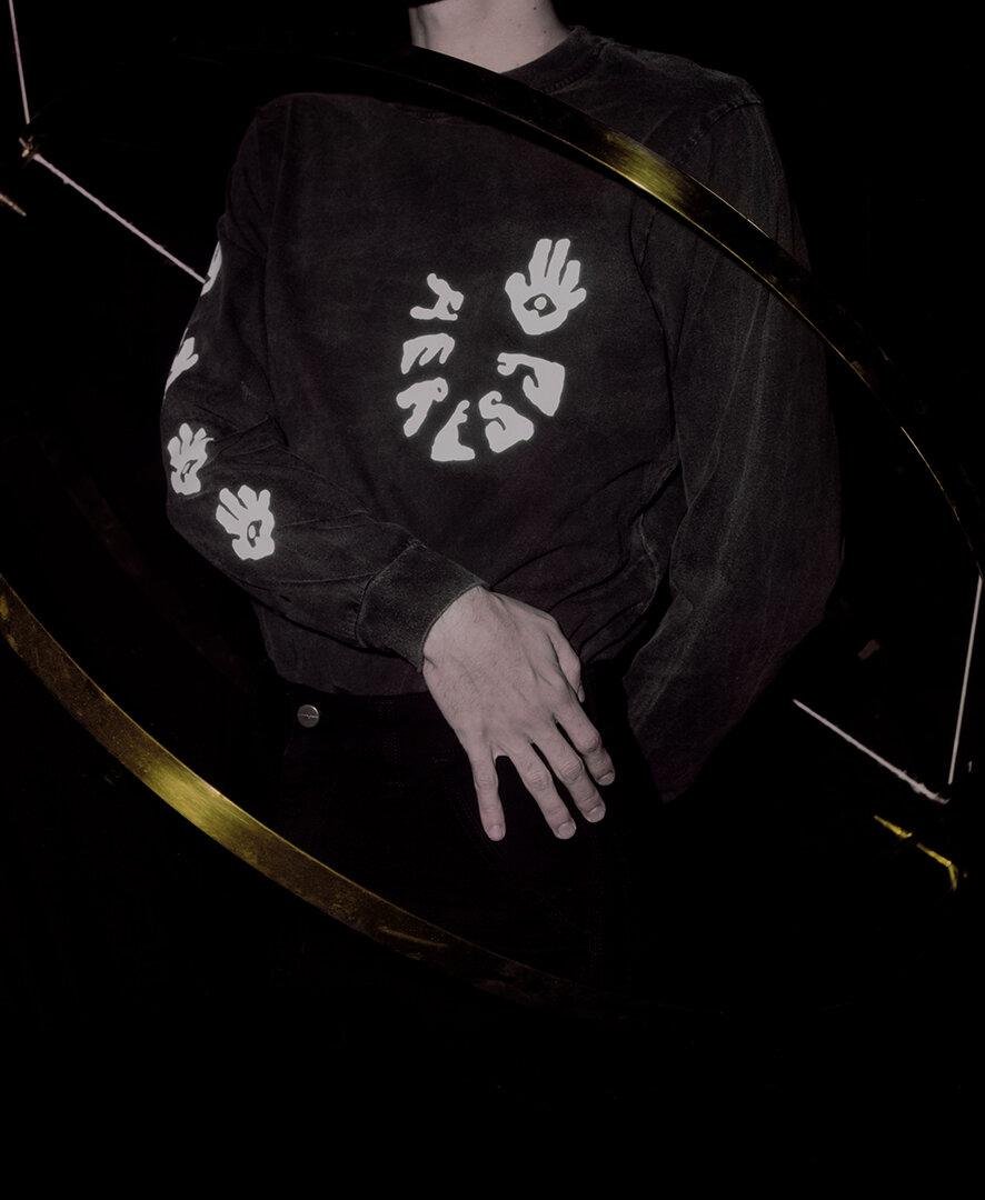 Heresy sweatshirt from the front for the Visual Installment 5.