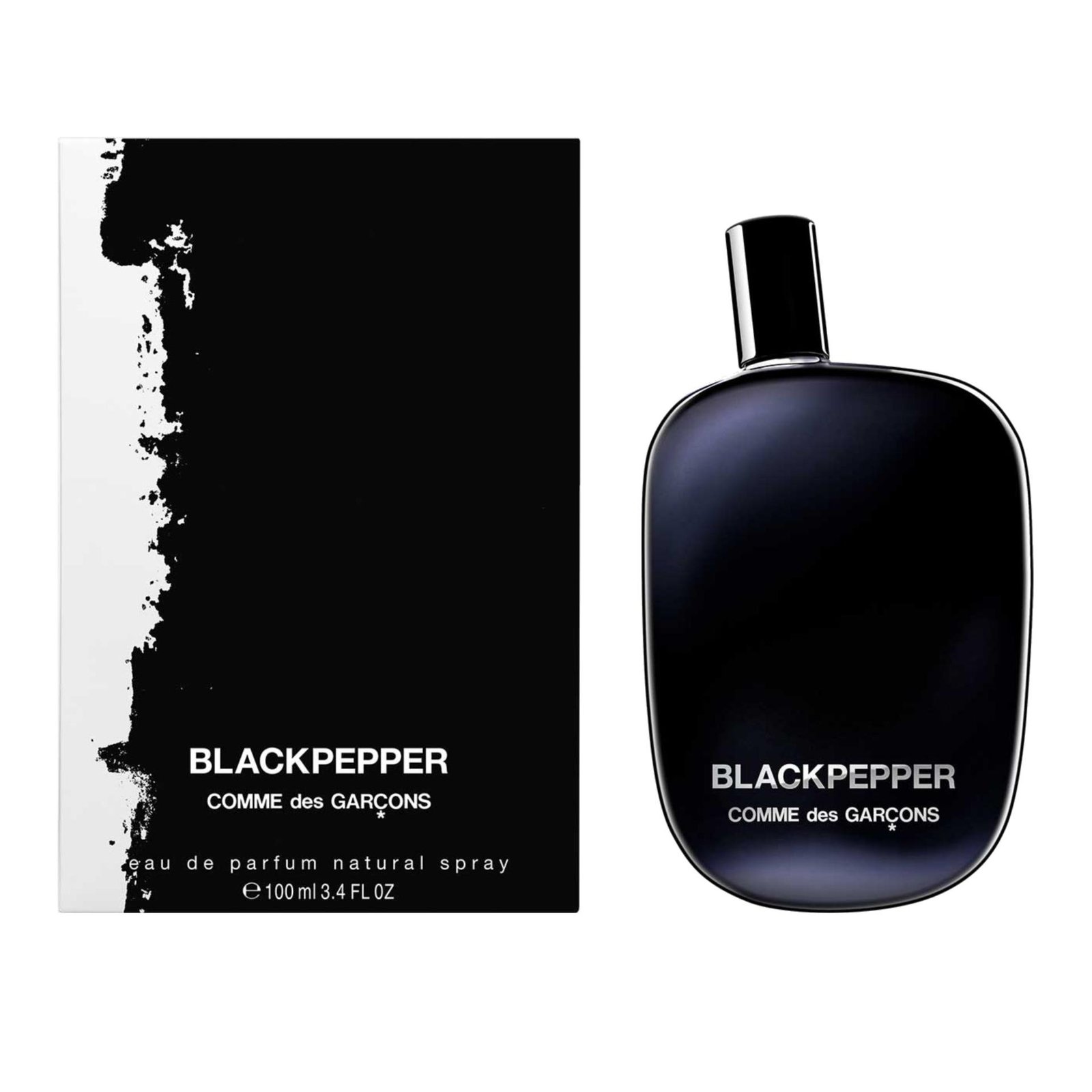 Comme des Garçons Black Pepper bottle and its box.