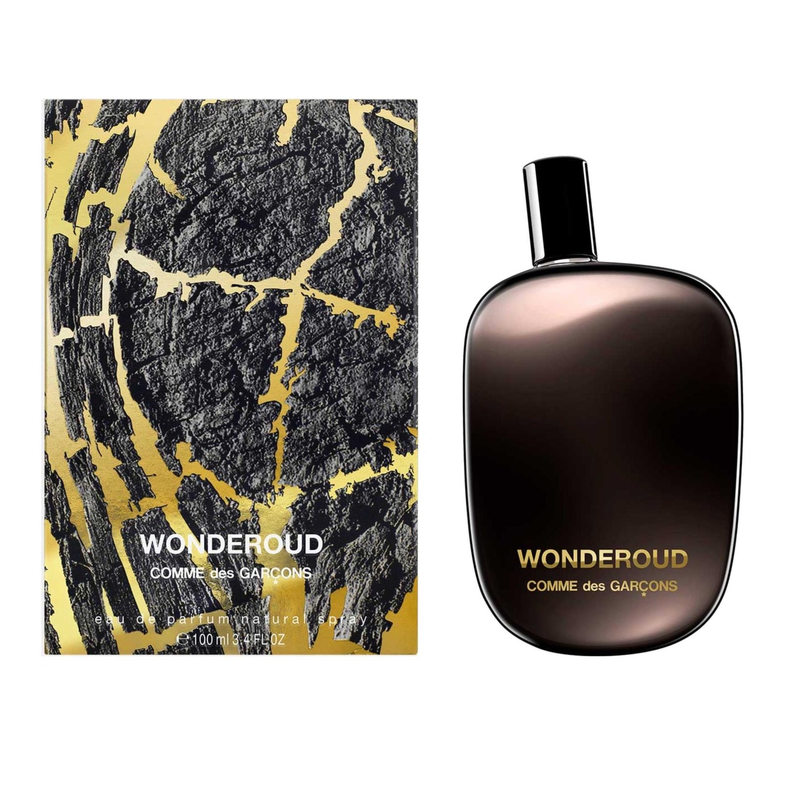 Comme des Garçons Wonderoud bottle and its box.