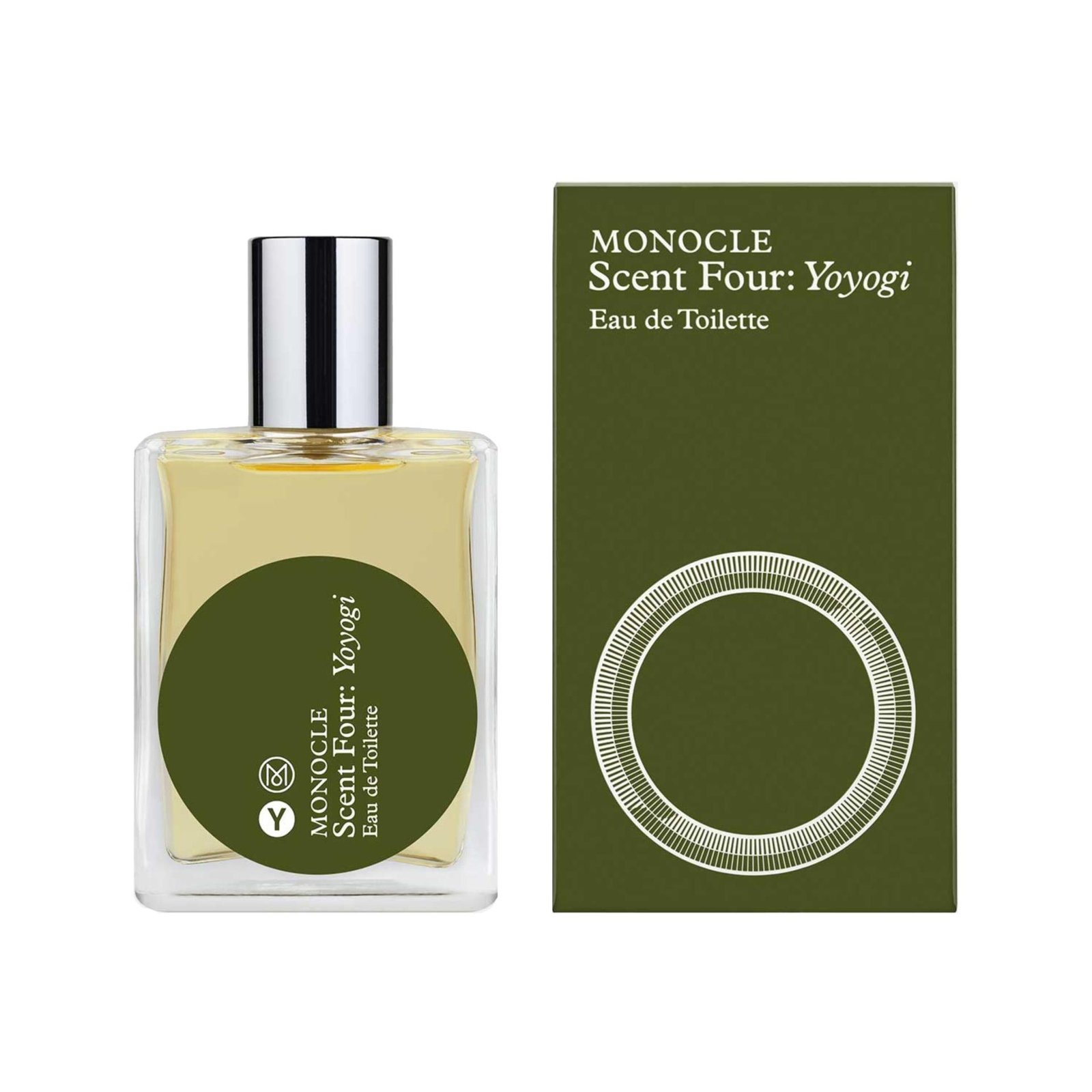 Comme des Garçons Monocle Scent Four: Yoyogi bottle and its box.