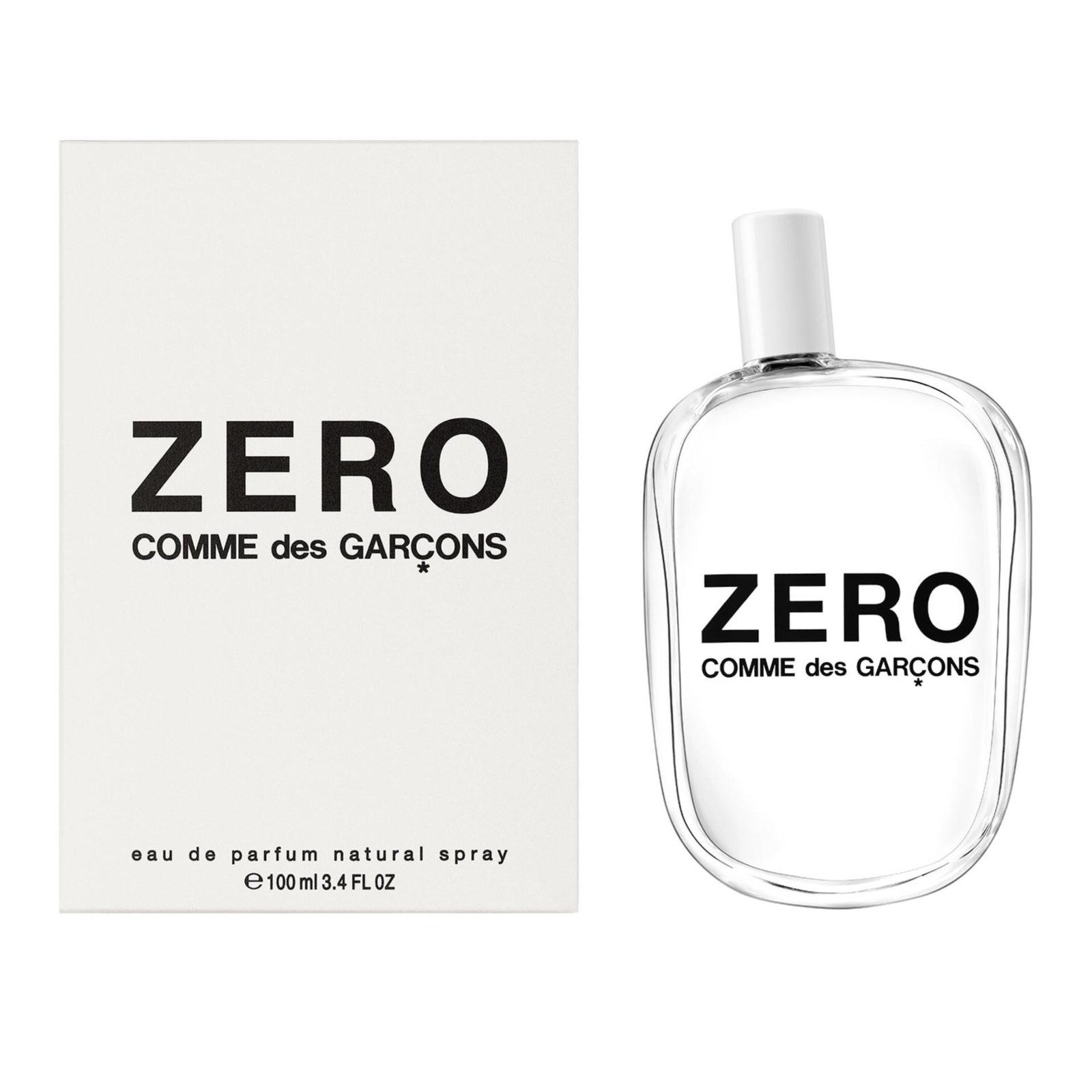 Comme des Garçons Zero bottle and its box.