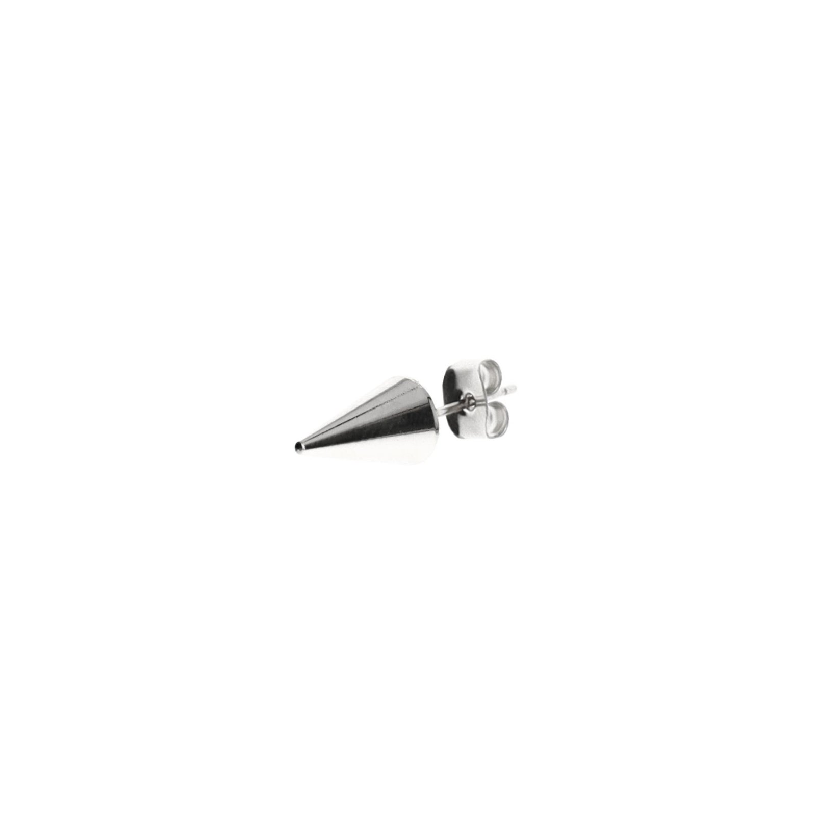 Justine Clenquet Gill Earring in Silver on a white background.