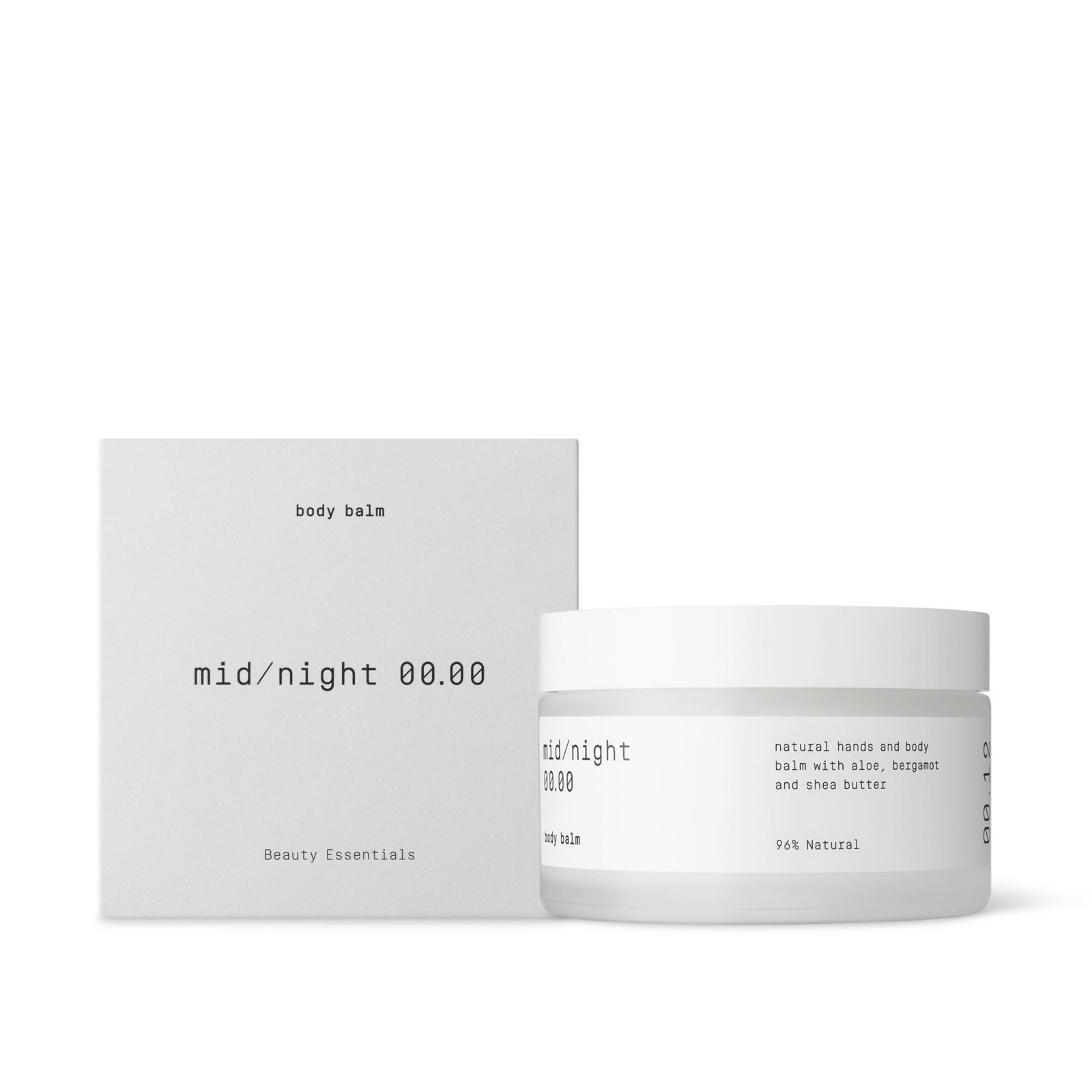 Midnight 00.00 Body Balm 00.12 can and its box.