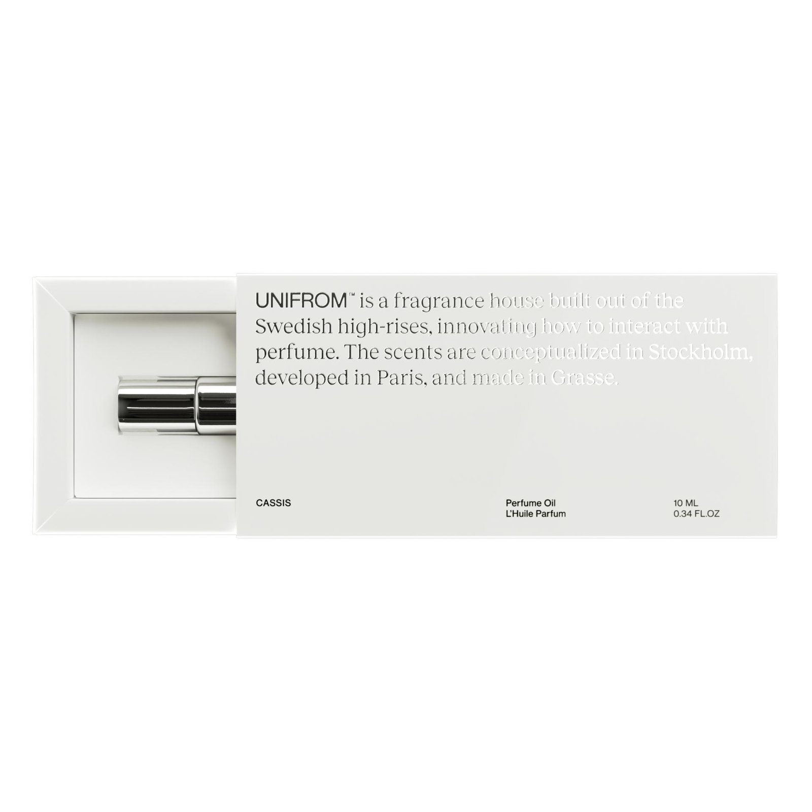 UNIFROM™ Cassis Perfume Oil in the box