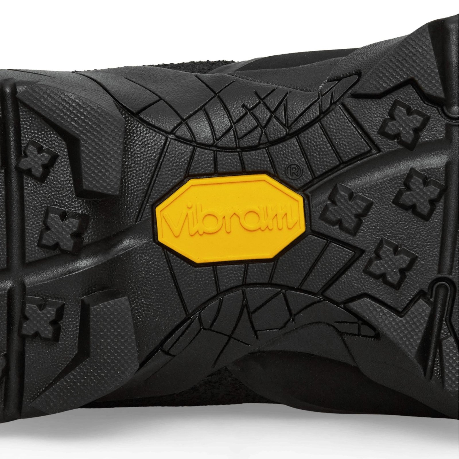 Vibram logo in the sole of the ROA Andreas Strap in black .