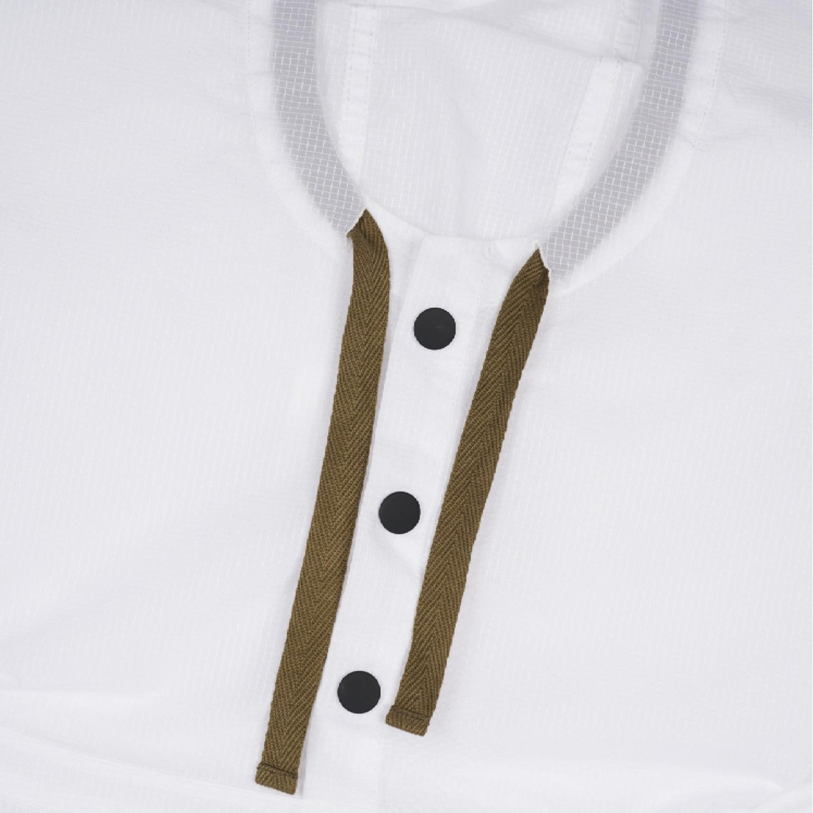 Brain Dead Translucent Military Smock Jacket buttoning detail