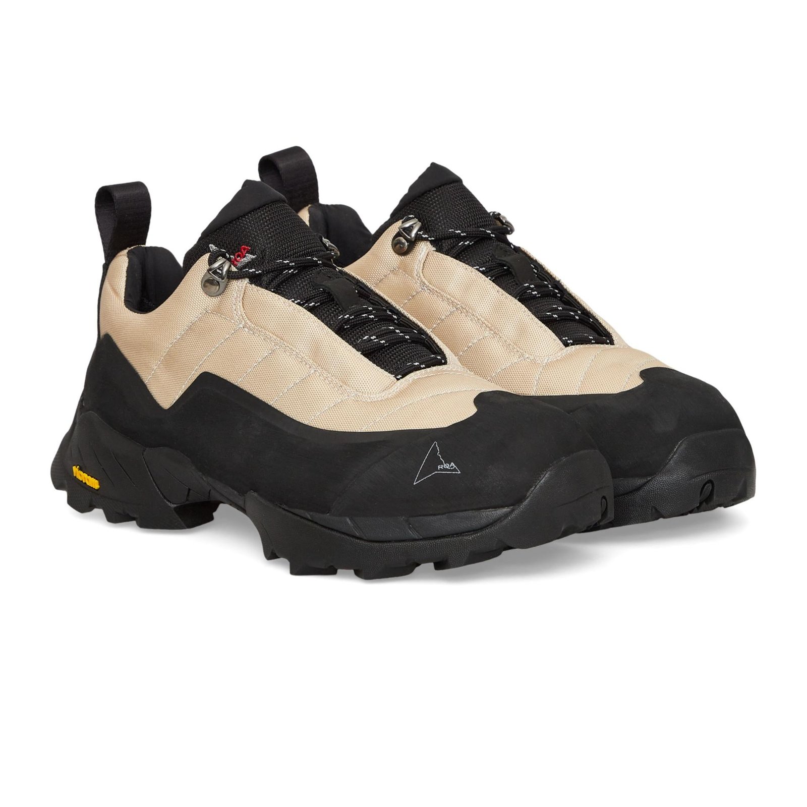 A pair of ROA Khatarina Boots in Beige from the front.