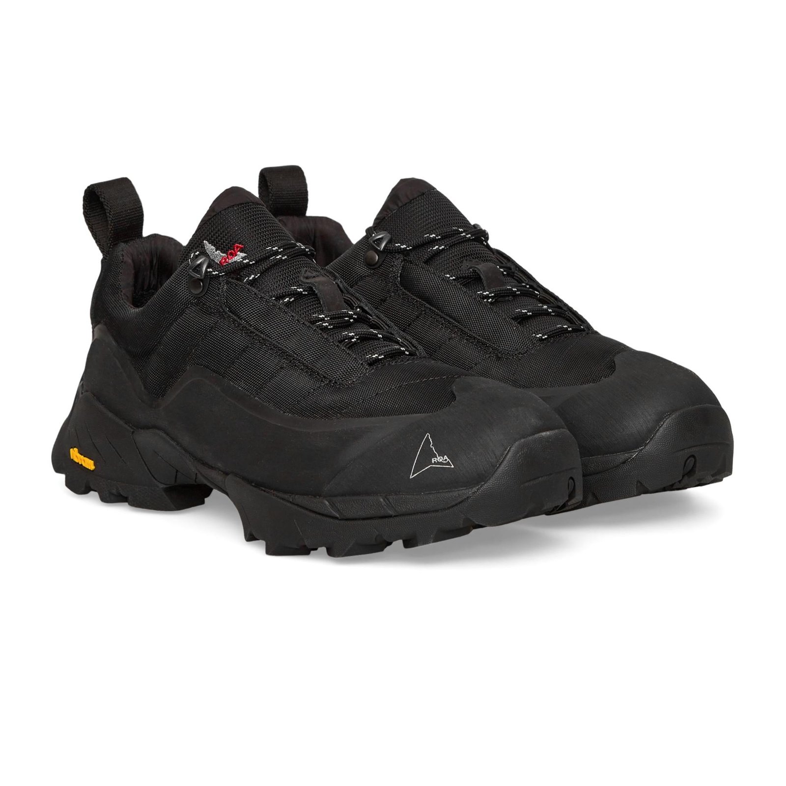 A pair of ROA Katharina Boots in Black from the front.