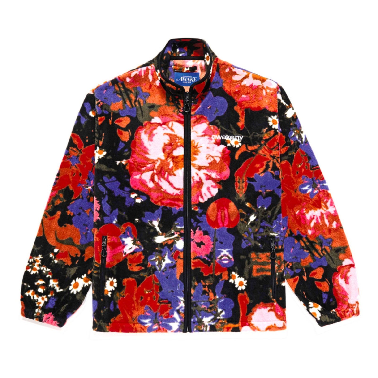 Floral Print Fleece Bomber Jacket