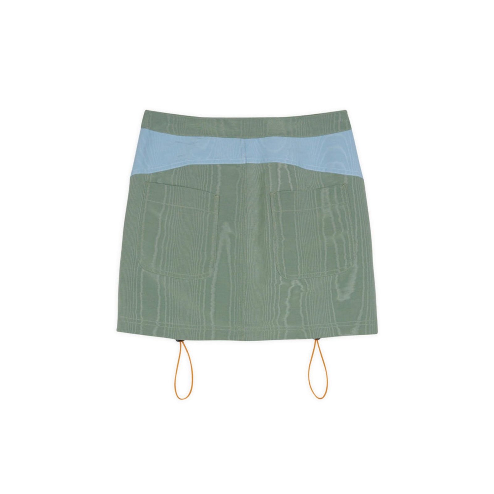 Brain Dead Bungee Zip Mini Skirt from the back