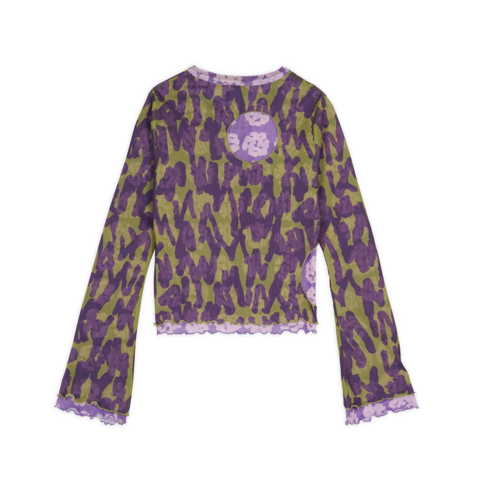 Brain Dead Yumiko Hyper Mesh Top from behind