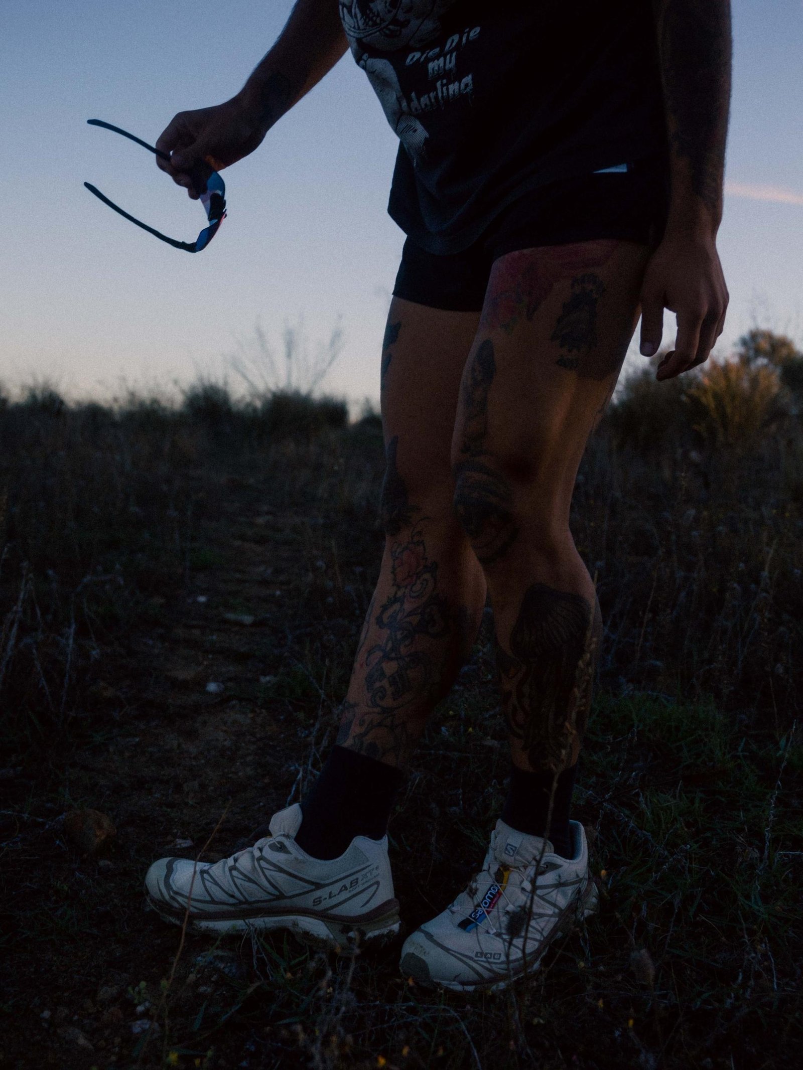 Salomon shoes after sunset for Visual Installment 12.