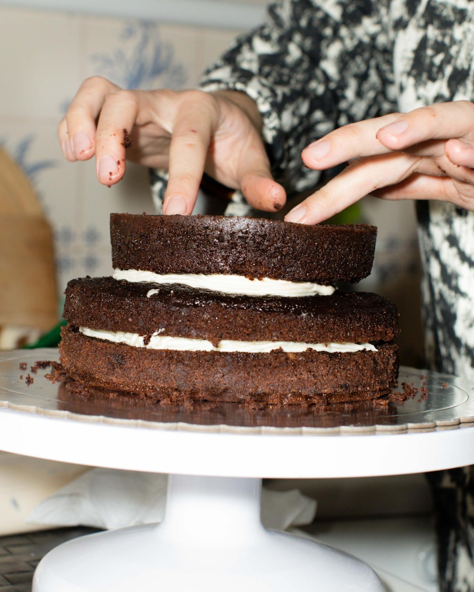 Cake preparation by cracked bolos.