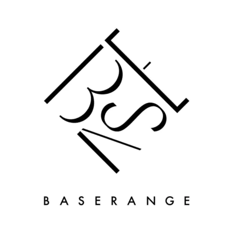 Baserange logo in a white background