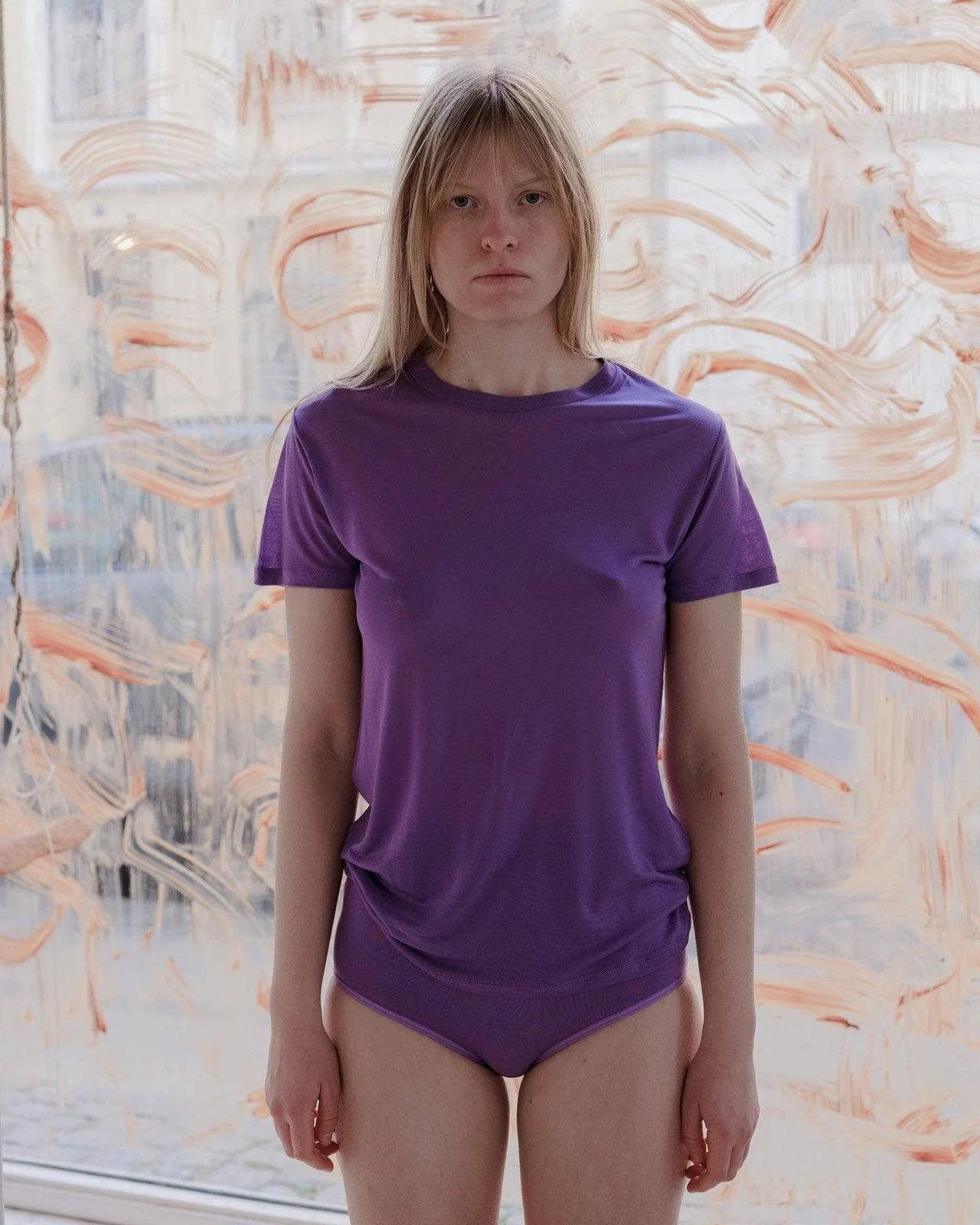 Baserange Tee Shirt Purple front