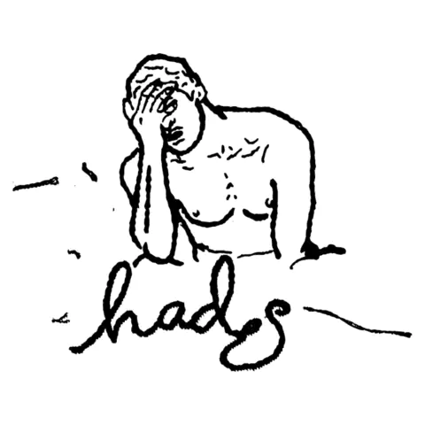 Hades logo on a white background.