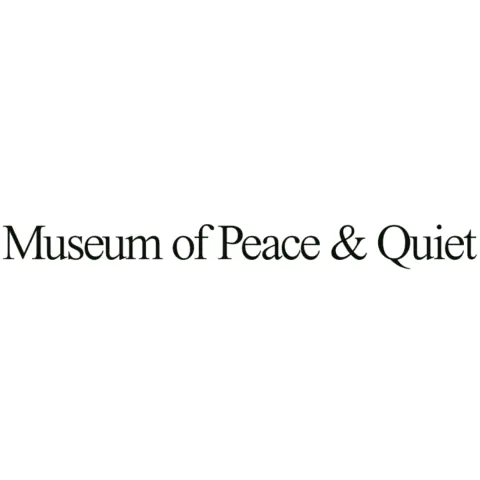 Museum of Peace & Quiet logo on a white background.