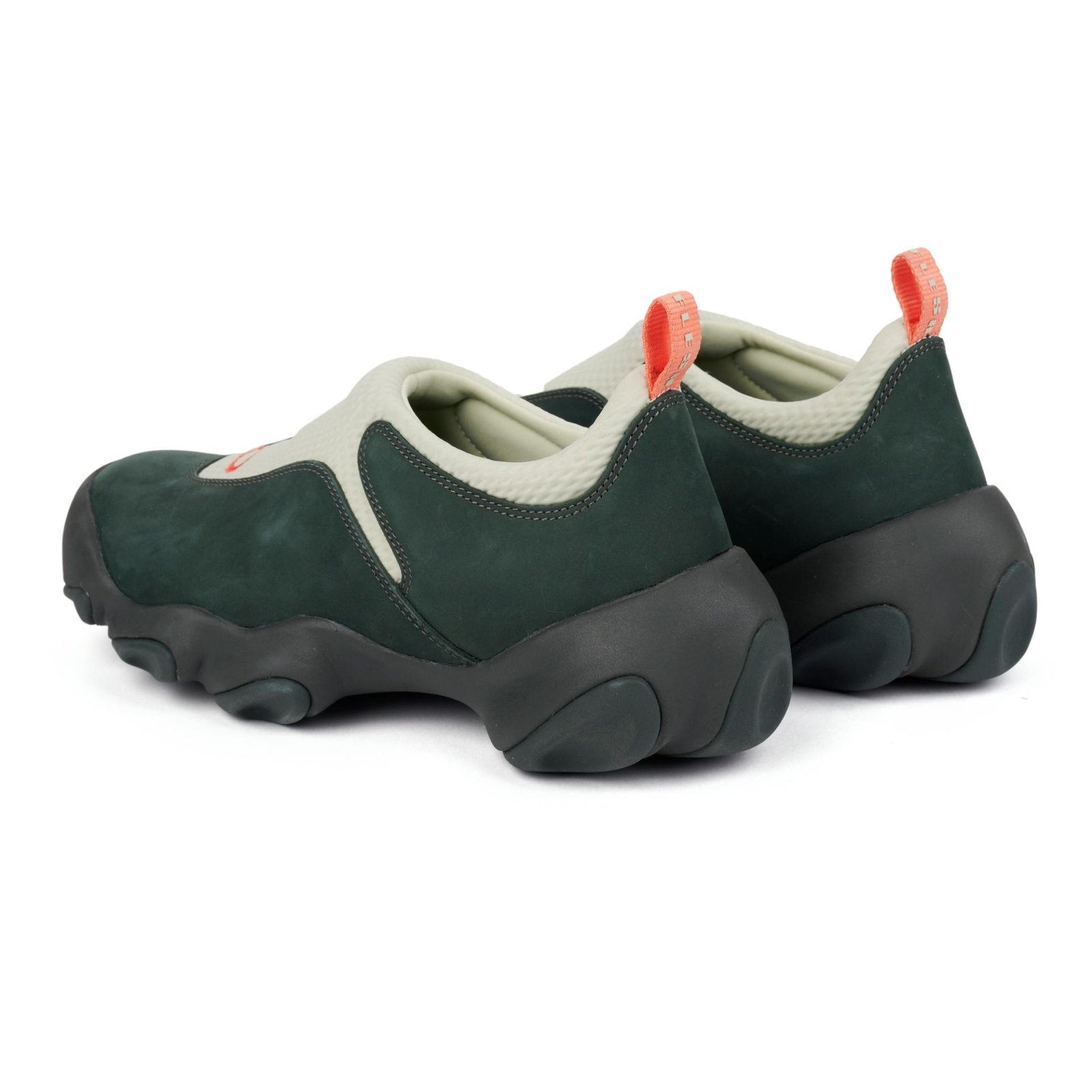 A pair of Oakley Factory Team Flesh Meadow from the back