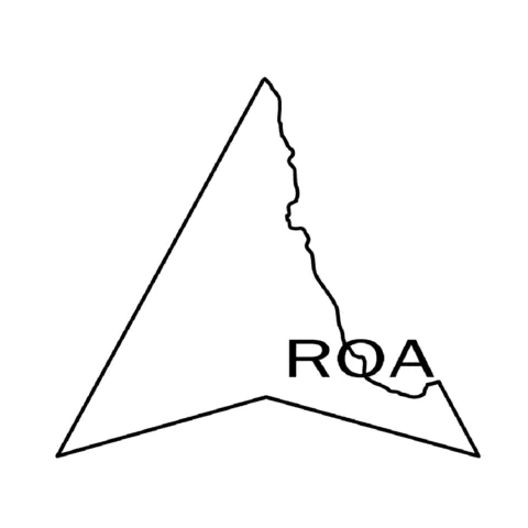 Small ROA logo in a white background