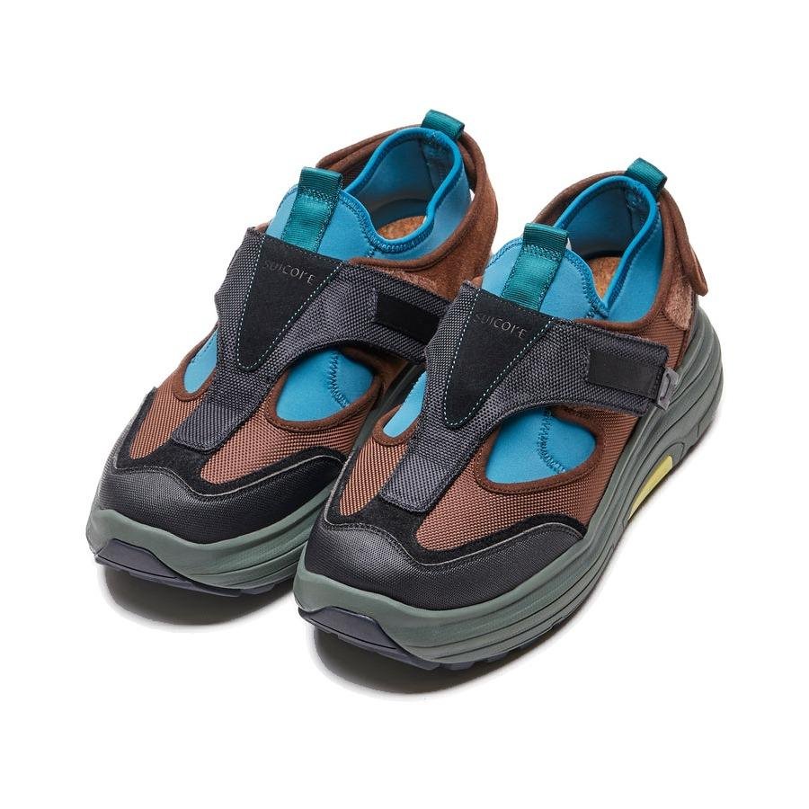 A pair of Suicoke Tred from the front