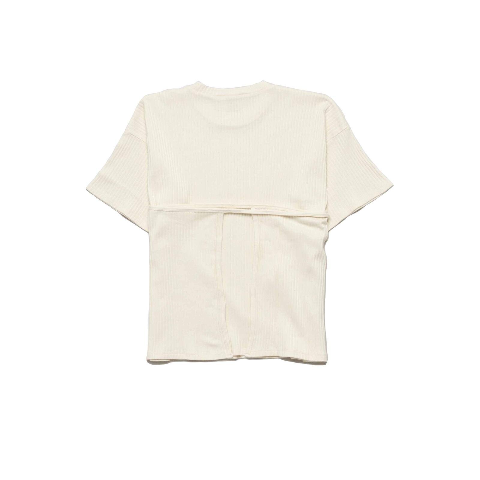 Baserange Shaw Tee in off-from the back.