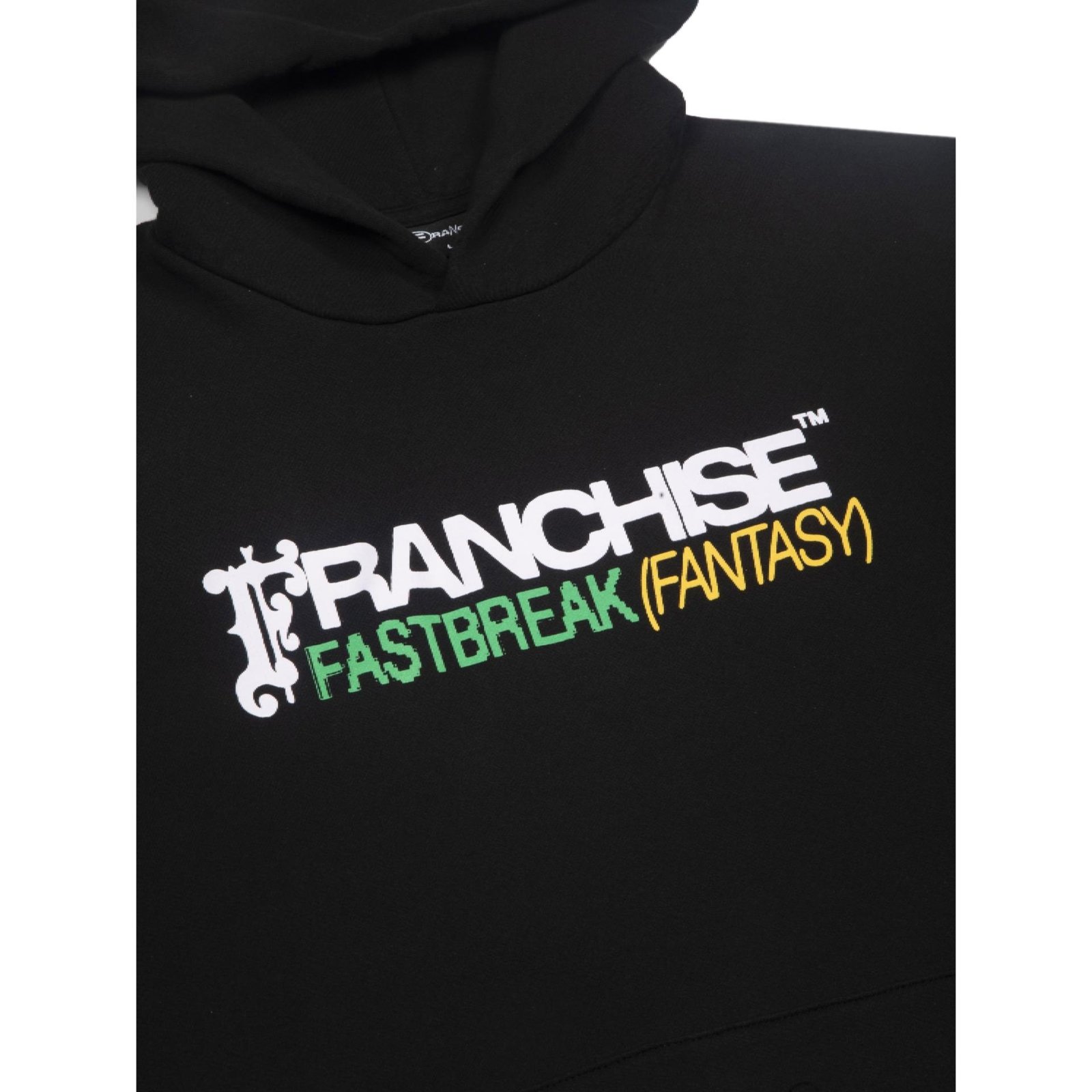 Print detail of the Franchise Fastbreak Hoodie