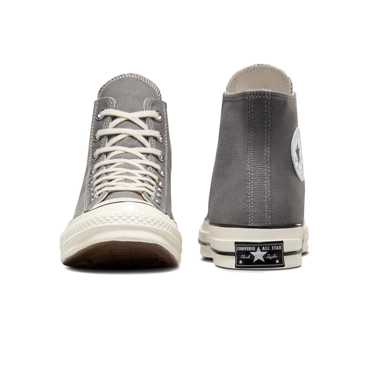 A pair of Chuck 70 Hi Origin Story front and back