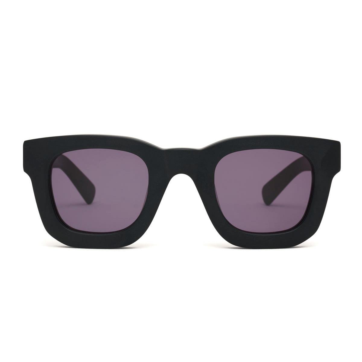 Brain Dead Elia Sunglasses in Black from the front.