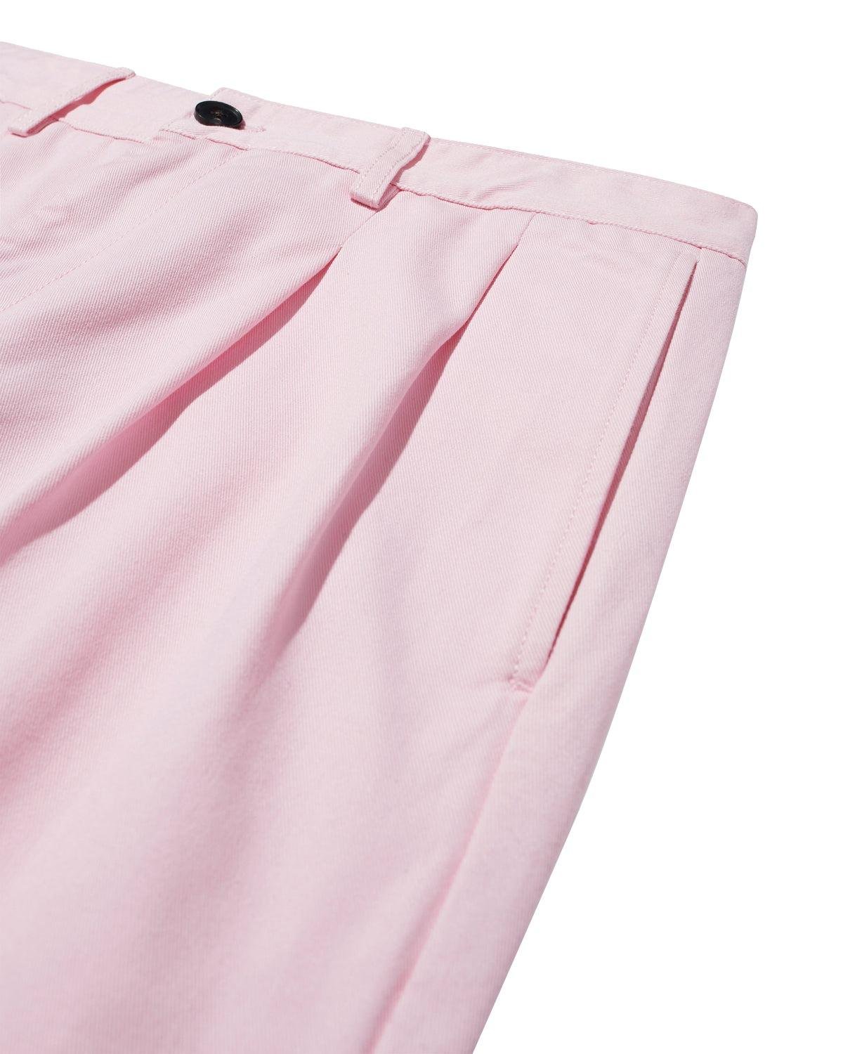 Noah Twill Double-Pleat Pants pleats detail