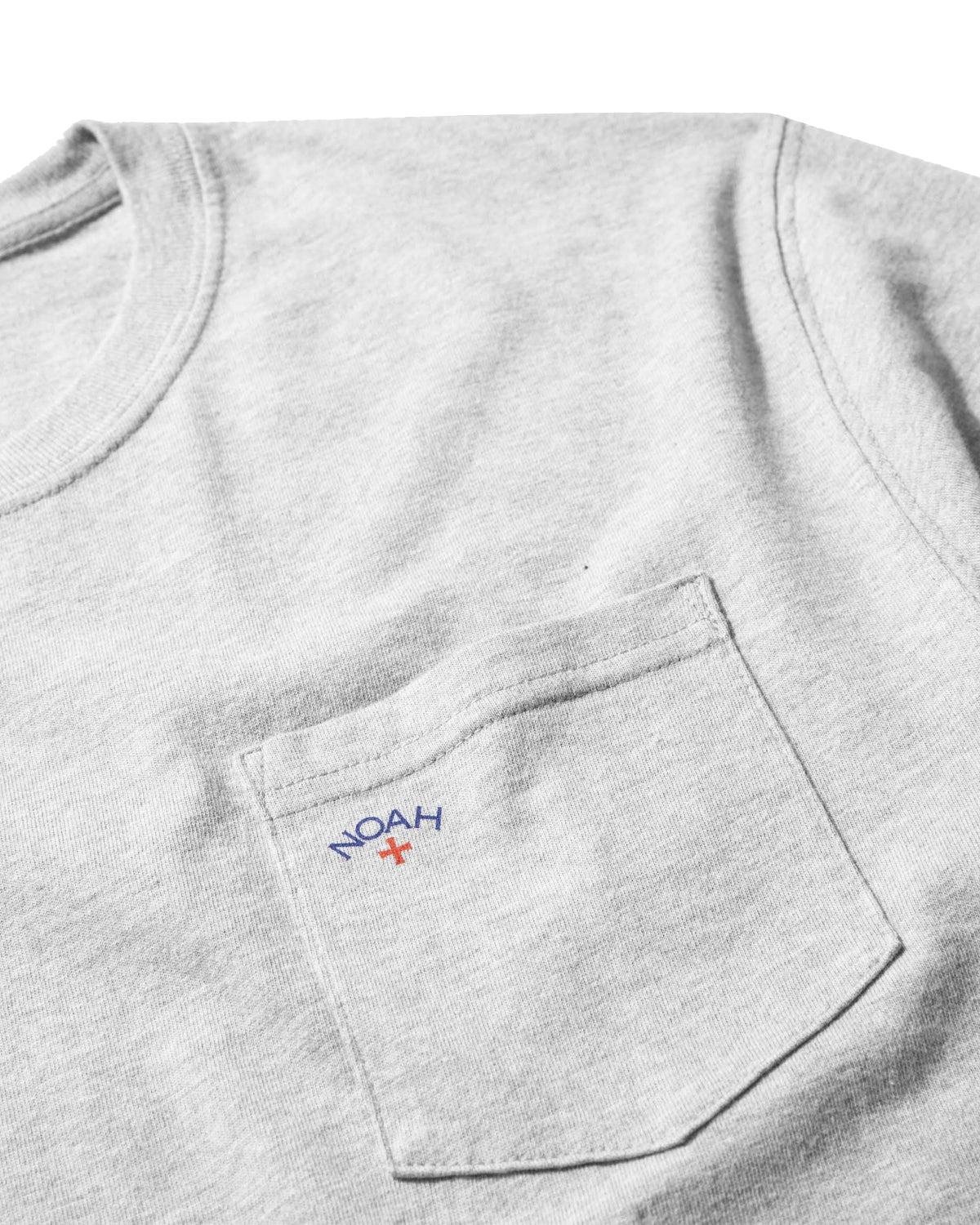 Noah Classic Pocket T-Shirt Gray pocket detail