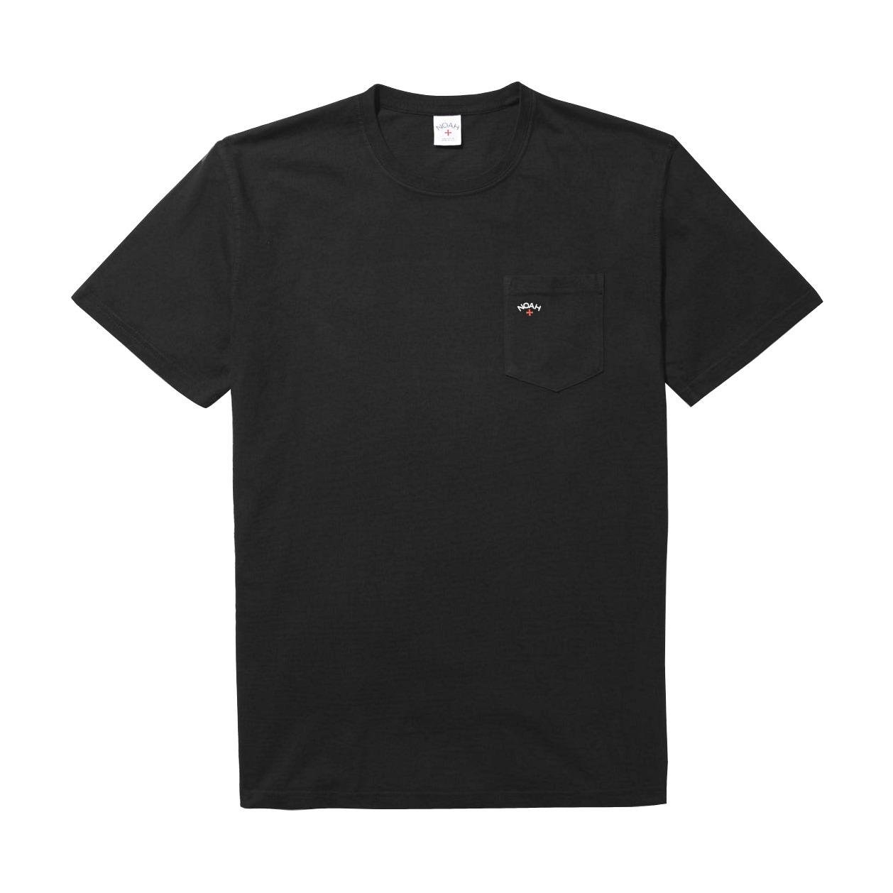 Noah Classic Pocket T-Shirt in black from the front.