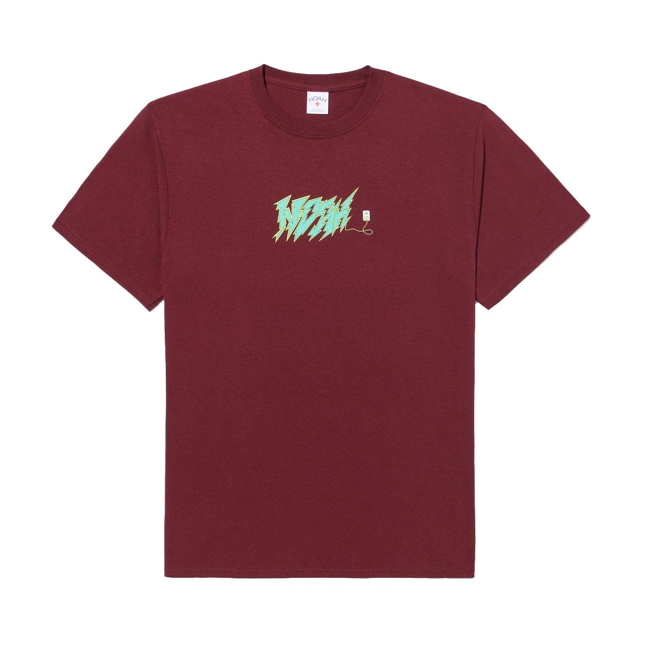Noah Circuit T-Shirt Burgundy front