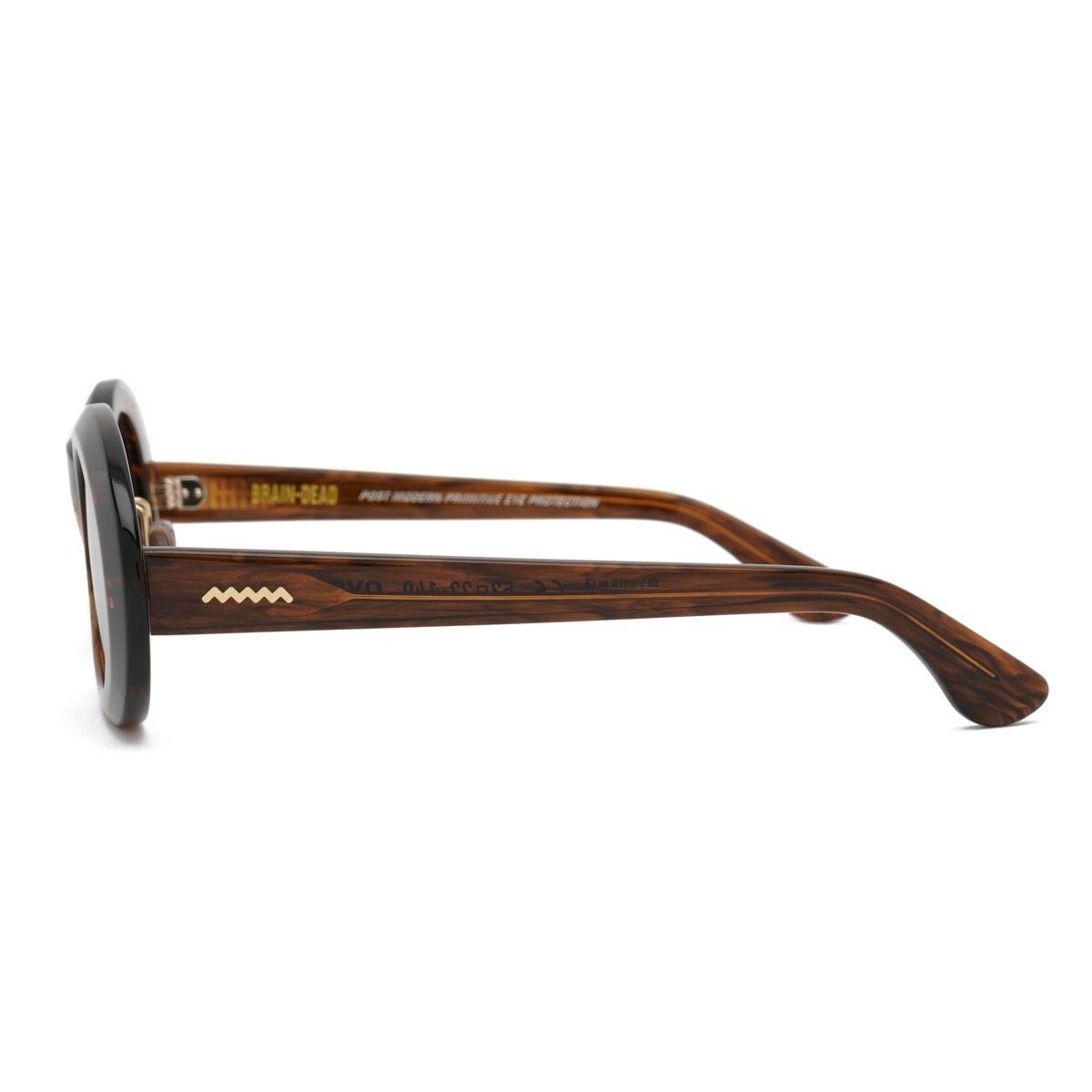 Brain Dead Oyster Sunglasses in Tortoise Smoke from the side