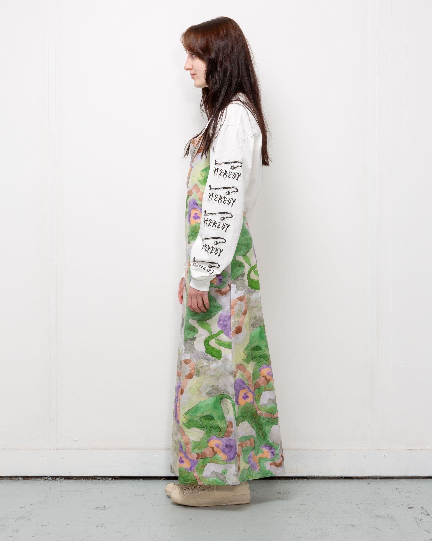 Person wearing the Heresy Annelida Strap Dress from the side.