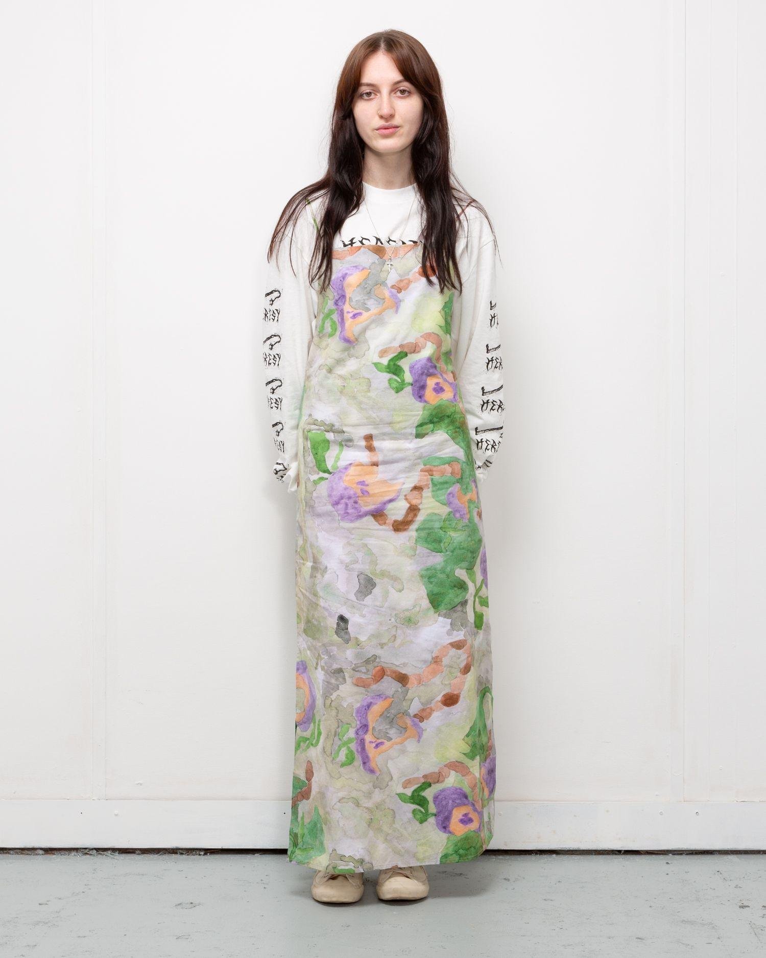 Person wearing the Heresy Annelida Strap Dress from the front.