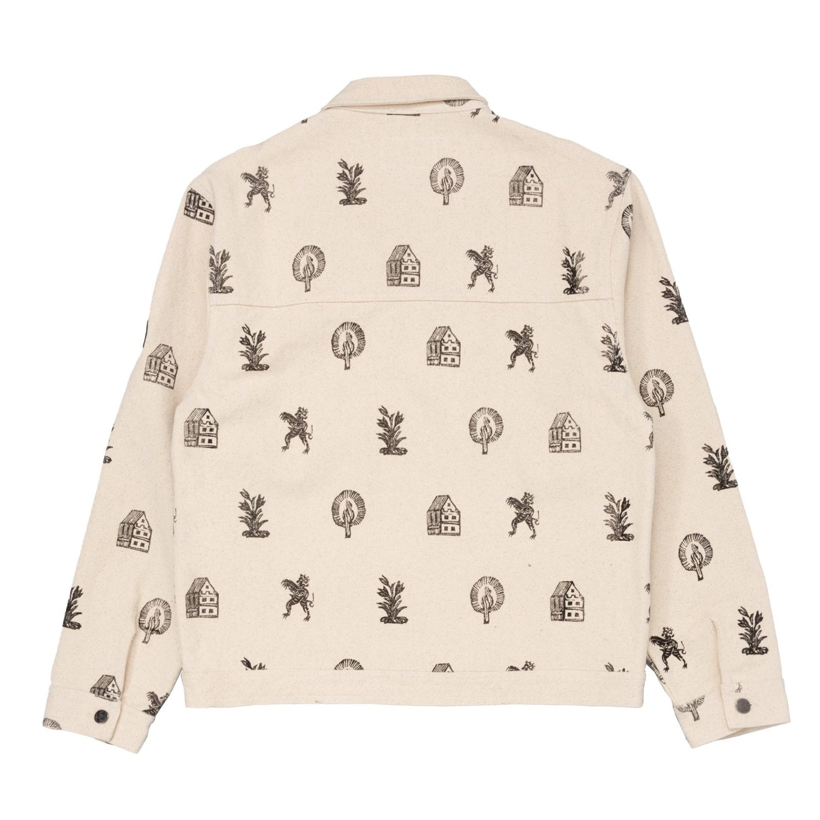 Heresy Woodcut Jacket from the back.