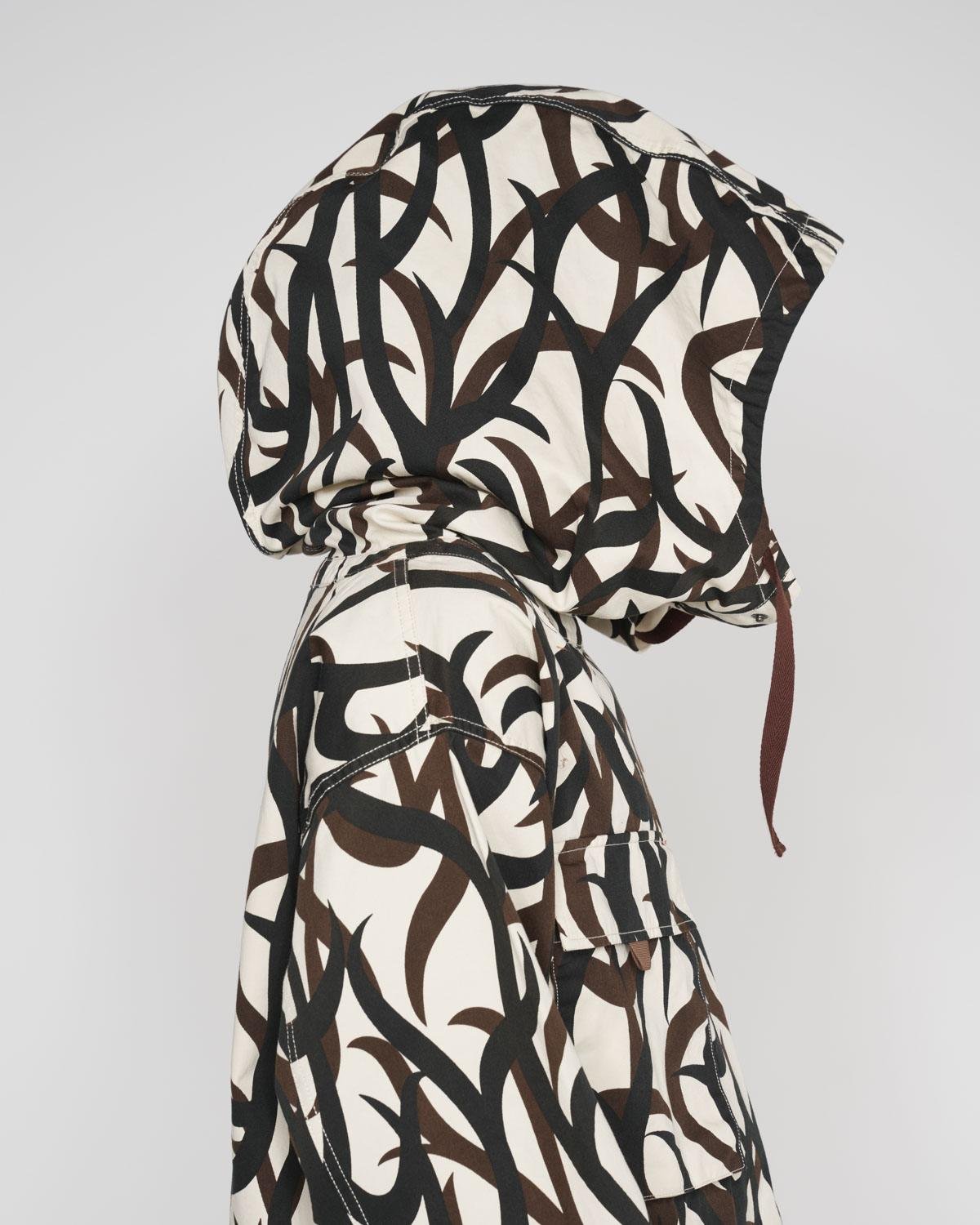 Model wearing the Brain Dead All Terrain Military Smock side