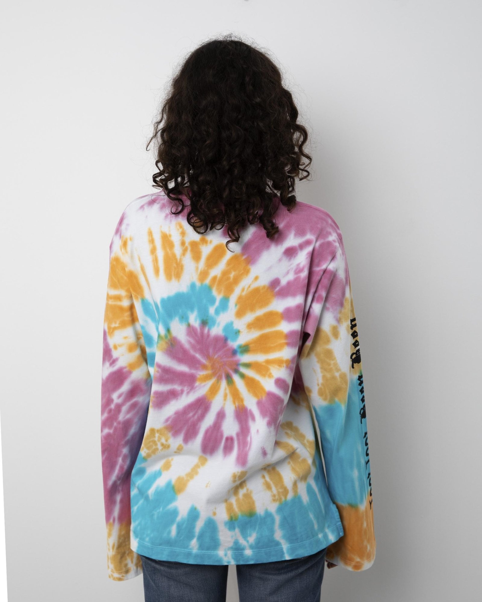 Model wearing the Public Possession Toot Toot Beep Beep Longsleeve from the back