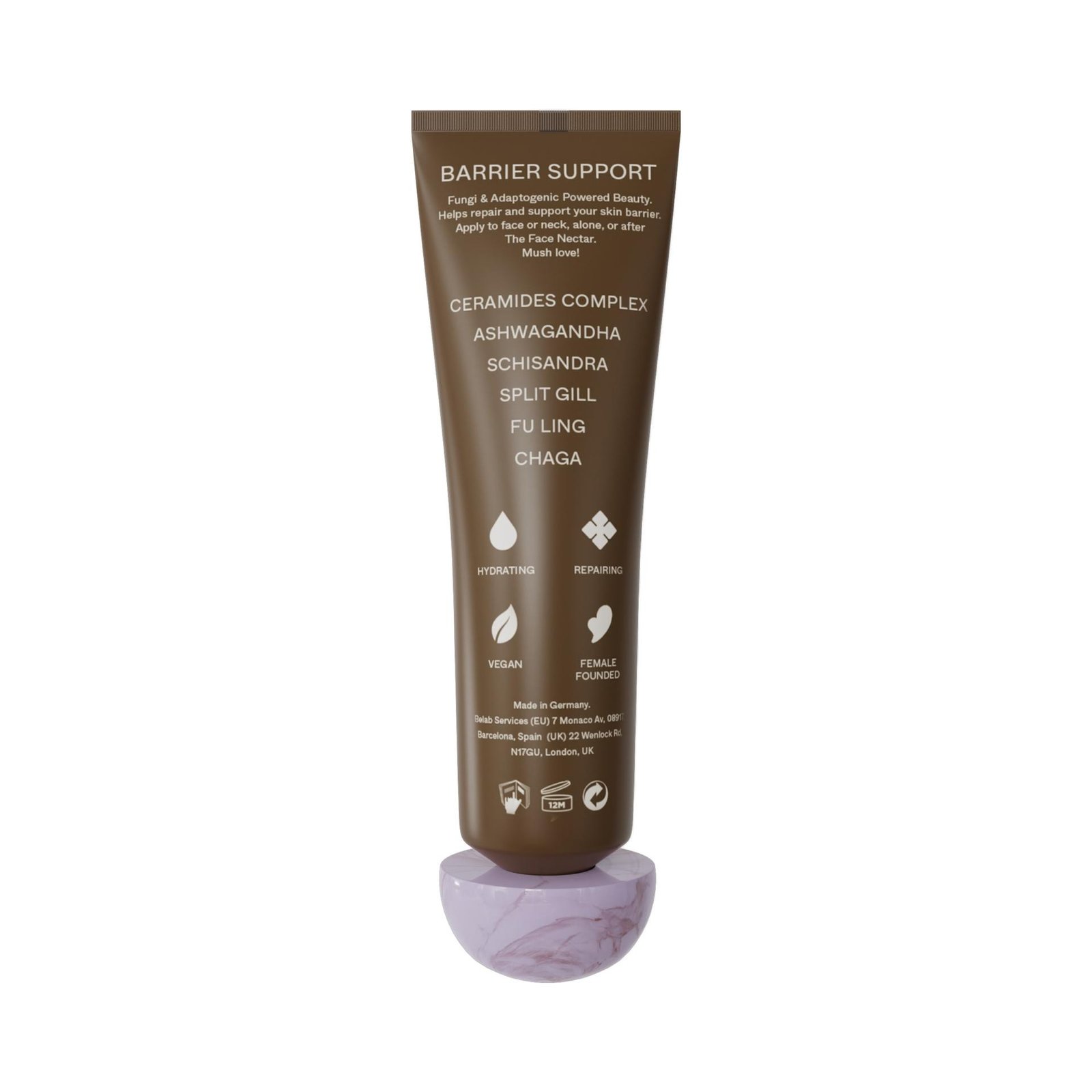 Herbar Barrier Cream tube from the back.