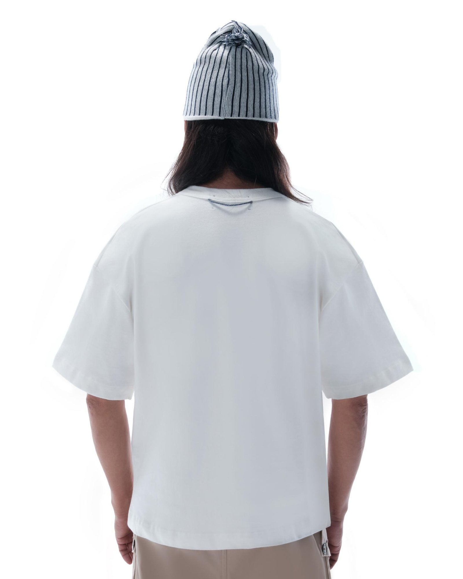 View from the back of a person wearing the Quadro Creations Slow and Steady T-Shirt.