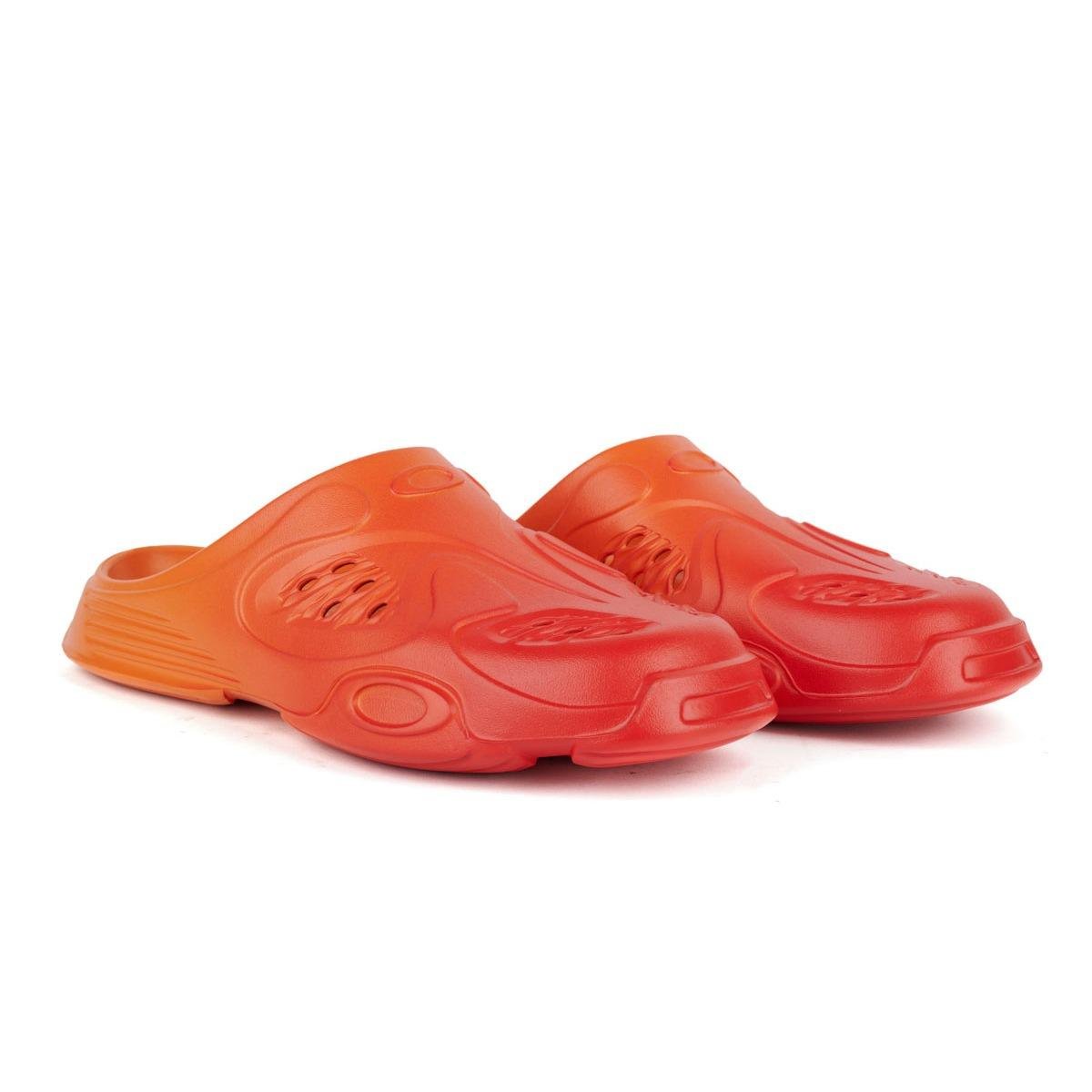 A pair of Oakley Factory Team Paguro Slides in Aurora front.