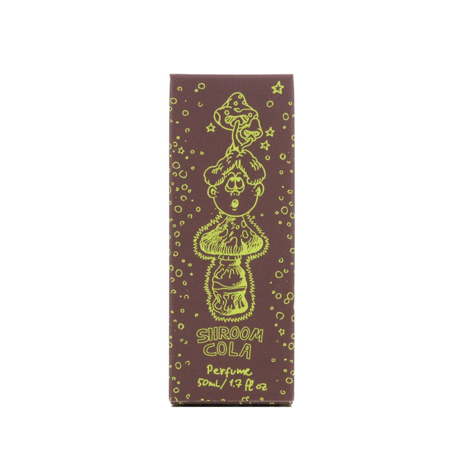 Brain Dead Shroom Cola box front view in a white background