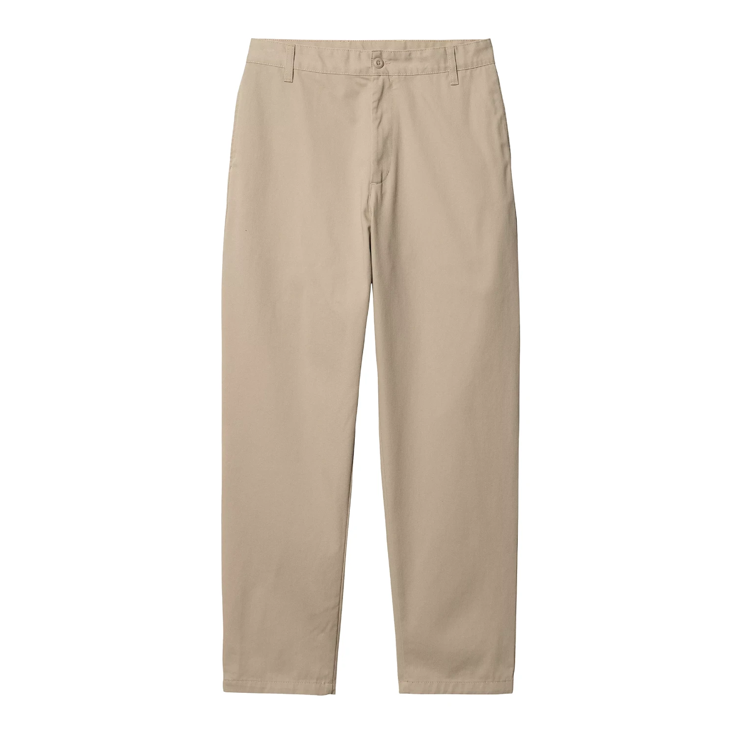 Carhartt WIP Calder Pant Beige front view in a white background