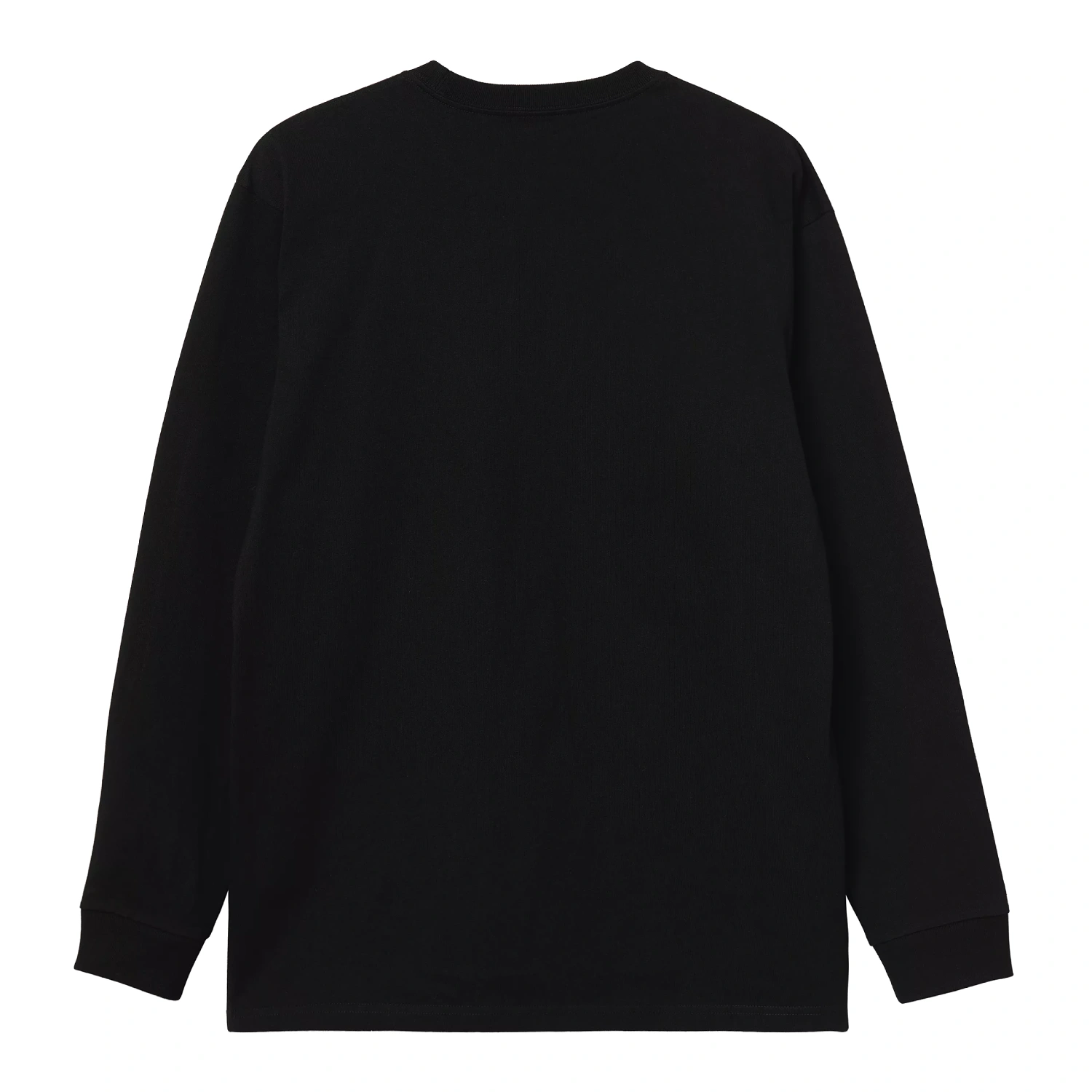 Carhartt WIP Long Sleeve Chase T-Shirt Black back view in a white background