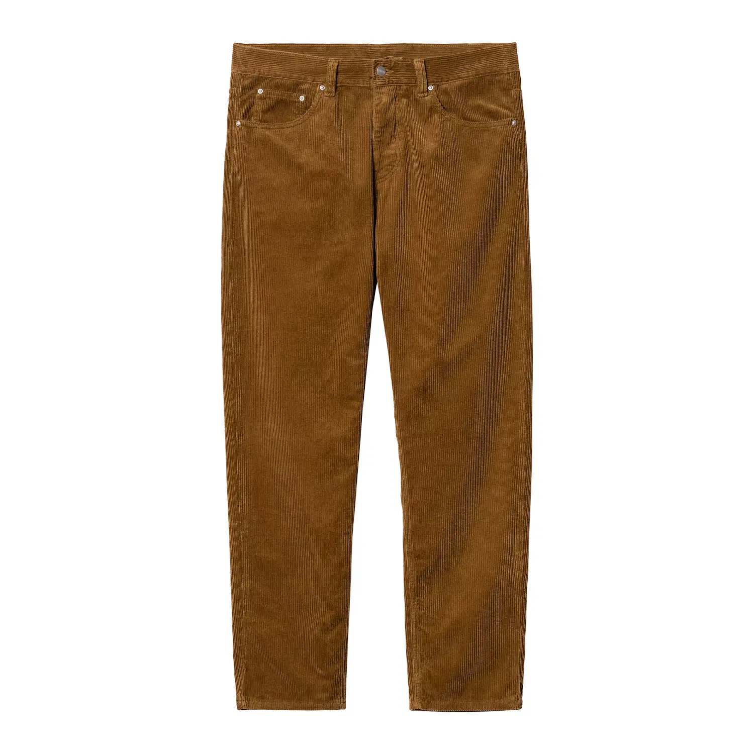 Carhartt WIP Newel Pant Corduroy Deep Brown front view in white background
