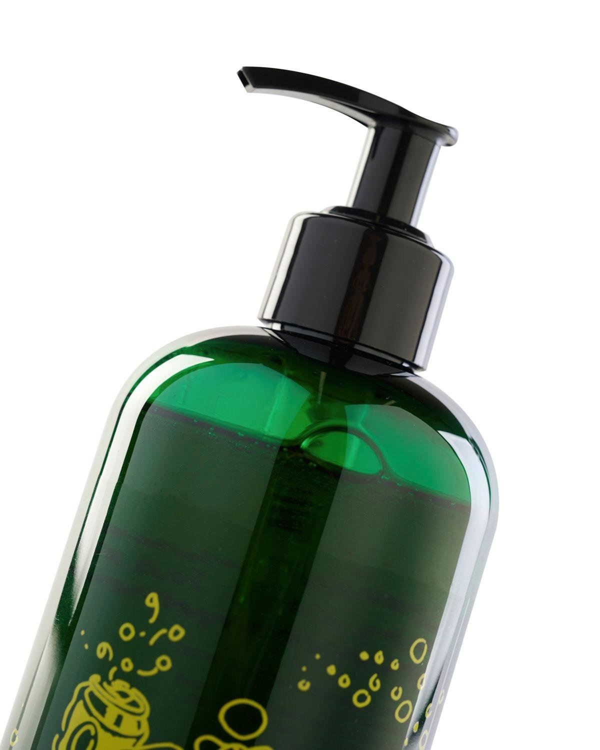 Brain Dead Shroom Cola Liquid Castile Soap dispenser detail.