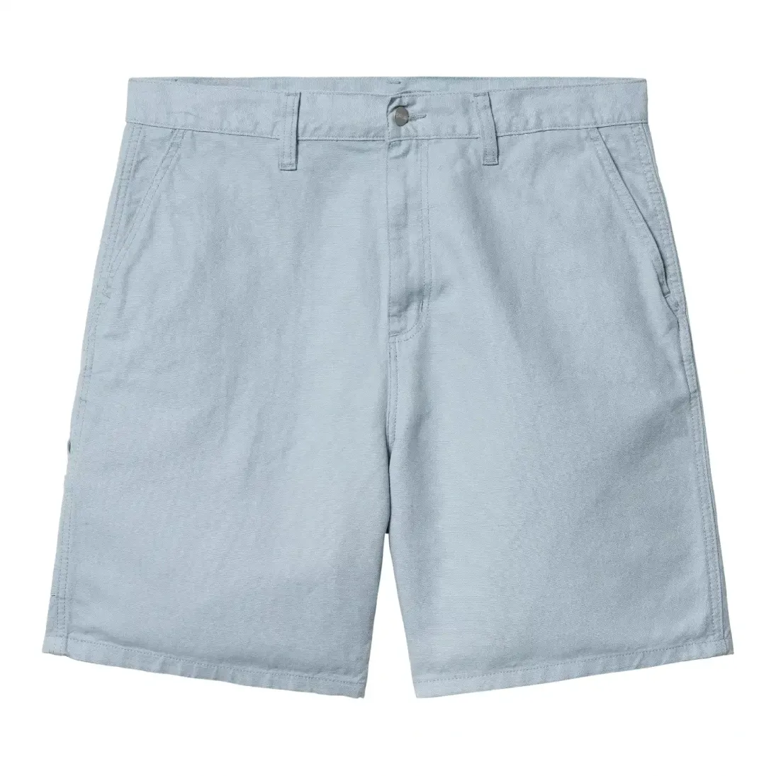 Carhartt WIP Walter Single Knee Short Misty Sky front view in a white background
