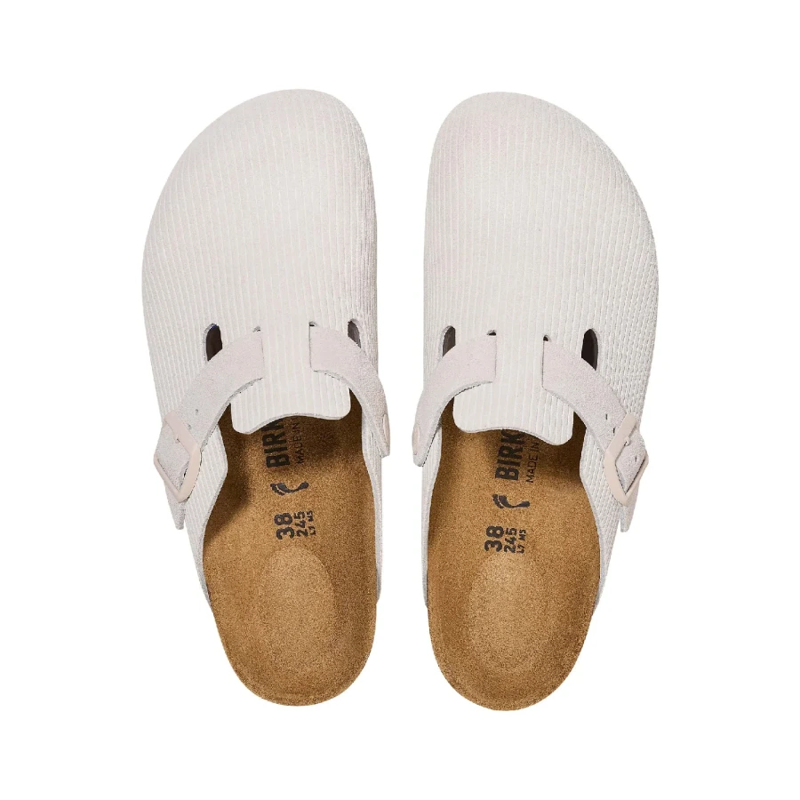 Birkenstock Boston Cord Antique White Upper View