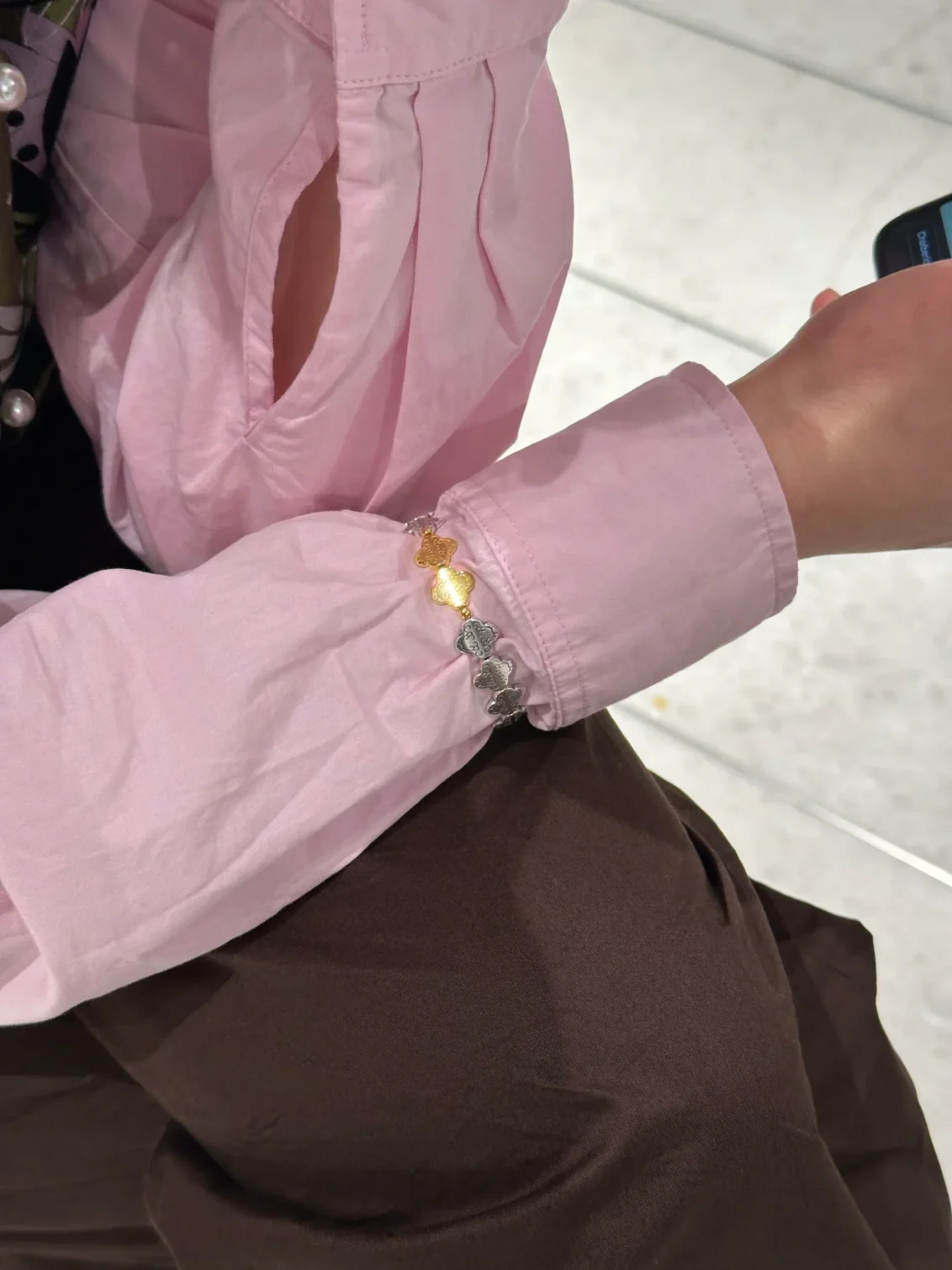 Gottlob Edition No. 1 Bracelet Silver/Gold on model